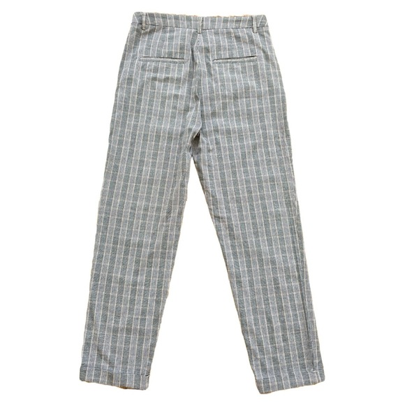 Mango Grey Plaid Pants, Cropped, Cuffed, Women’s Medium (Size 8) - Picture 2 of 7